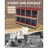 8-Hole Metal Chicken Nesting Boxes for Laying Eggs, Waterproof & Rustproof & Ventilation, Wall-Mountable for Poultry Coops, Red - 4 of 4