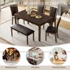 APRILSOUL 6-Piece Dining Table Set with Bench and Chairs, Farmhouse Rustic Style for Dining Room, Kitchen - 4 of 4