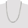 Black Bow Jewelry Men's 8.5mm Sterling Silver Solid Flat Curb Chain Necklace - 2 of 4