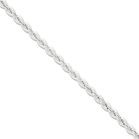 Black Bow Jewelry 3mm Sterling Silver Solid Rope Chain Necklace - image 1 of 4