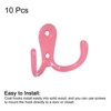 Unique Bargains Wall Zinc Alloy Double Prong Retro Hooks for Hanging - 3 of 4