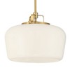 Possini Euro Design Gold Pendant Chandelier 15" Wide Modern Opal White Glass Shade 3-Light Fixture for Dining Room Living House Home Kitchen Island - 3 of 4