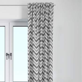 Bacati - Mix N Match Grey/Charcoal Chevron Curtain Panel