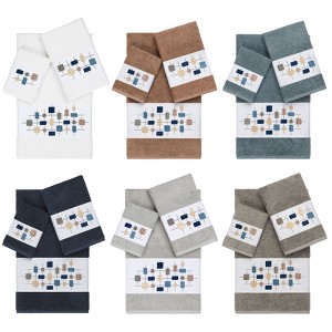 Linum Home Textiles 100% Turkish Cotton KHLOE Embellished Towel Set - 1 of 4