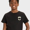 Boys' Short Sleeve Halloween "Glow In the Dark" Monster Fangs Graphic T-Shirt - Cat & Jack™ Black - 2 of 4