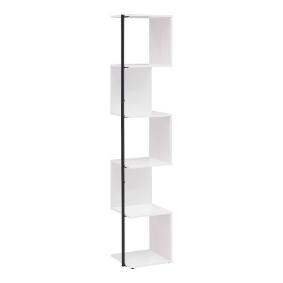24/7 Shop At Home 62" Bloomhaven Modern 6 Shelf Corner Bookcase