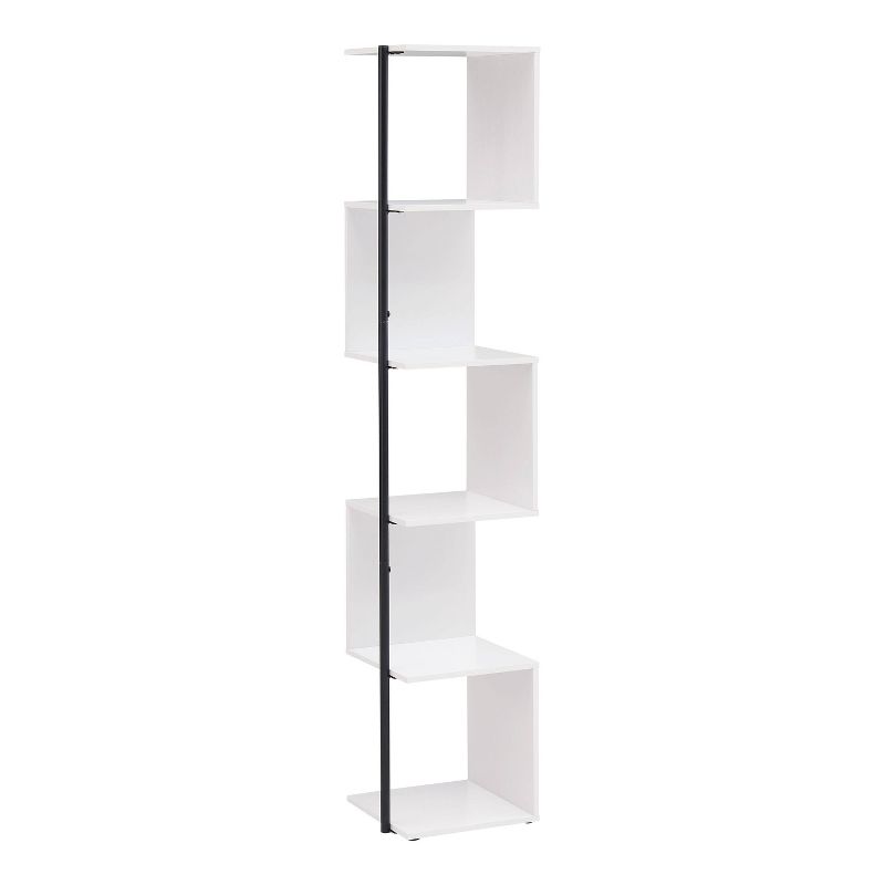 miBasics 62&#34; Bloomhaven Modern 6 Shelf Corner Bookcase White, 1 of 14