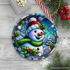 Joyful Winter Snowman Ornament, Playful Frosty Figure for Festive Holiday Decor| OrnamentallyYou - 4 of 4