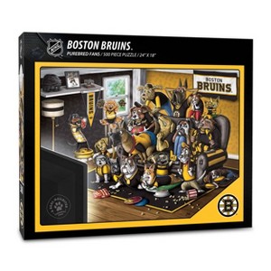 NHL Boston Bruins Purebred Fans 'A Real Nailbiter' Puzzle - 500pc - 1 of 3