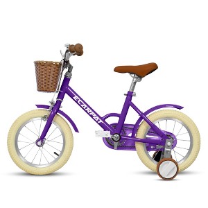 Vynxaria Kids'Bike Girls Bike 12 Inch Wheels,1-Speed Child Bicycles For 2-3 Years,With Removable Training Wheels Baby Toys - 1 of 4