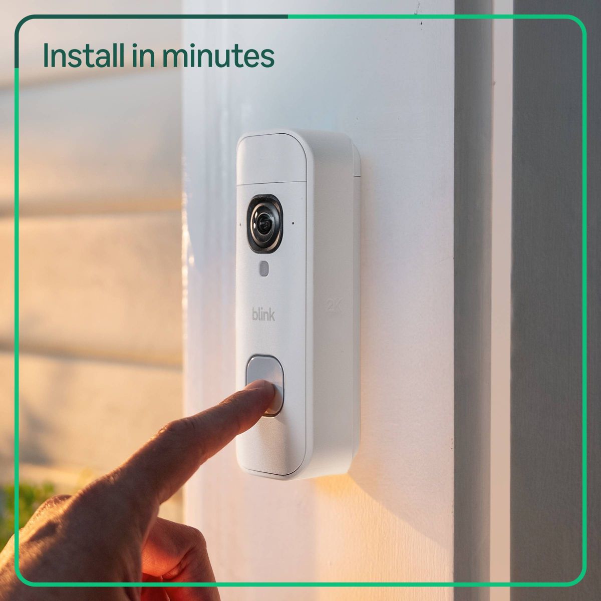 Blink Battery Doorbell 2K+ (White) Sync Module Core included — Wireless video doorbell, 2K resolution, enhanced audio - thumbnail 6