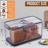 Grey Airtight Bread Box with Time Recording Lid, for Homemade Bread & Bagels - 2 of 4