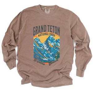 Simply Sage Market Grand Teton National Park Explore More Garment Dyed Long Sleeve - 1 of 4