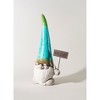 Melrose Terracotta Gnome Statue with Welcome Sign - 3 of 3