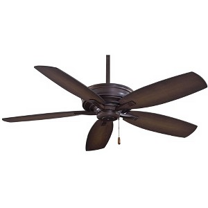 52" Minka Aire Vintage Rustic Indoor Ceiling Fan Kocoa Brown Dark Maple Walnut Blades for Living Room Kitchen Bedroom Family Home - 1 of 3