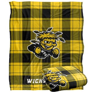 Wichita State University Campus Plaid Spirit Silky Touch Super Soft Throw Blanket 50x60 - 1 of 4