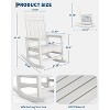 Adirondack Outdoor Rocking Chair - All Weather HDPE Plastic, Wide Armrests, Classic Fire Pit Chair, Easy to Install, Supports 380LBs - 3 of 4