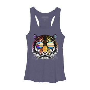 Women's Design By Humans Summer Tiger By clingcling Racerback Tank Top - 1 of 2