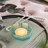 AZL1 Life Concept Candle Holders, Set of 4 Frosted Glass Octagonal Holders for Modern Tabletop and Shelf Decor, Blue, 5.1"*5.1"*5.9" - 4 of 4
