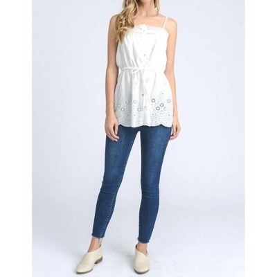 Women's Button Down Eyelet Top - Doe and Rae