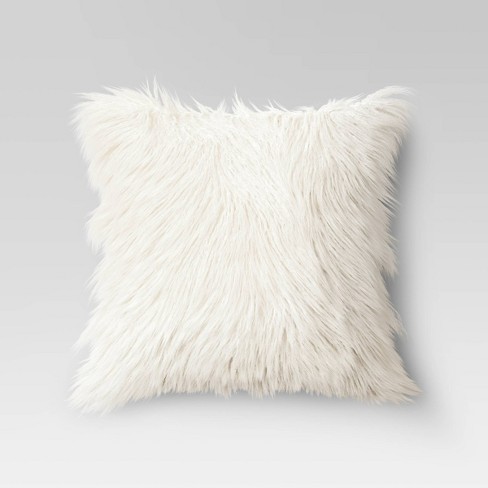 24 X 24 Faux Fur Euro Throw Pillow Cream Opalhouse Target