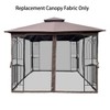 Gulches 10x10 Ft Brown Patio Double Roof Gazebo Replacement Canopy Top Fabric - Durable and Stylish Cover for Outdoor Spaces and Gatherings - 2 of 4