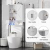 Over The Toilet Storage Cabinet with 2-Door Design, Bathroom Organizer - 3 of 4