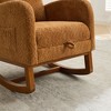 Okak Rocking Accent Chair Living Room Chair with High Back Glider and Side Pocket Retractable Footrest Armchair for Bedroom Nursery - 3 of 4