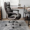 Tangkula 500LBS High Back Big & Tall Office Chair Adjustable Leather Task Chair Brown - 4 of 4