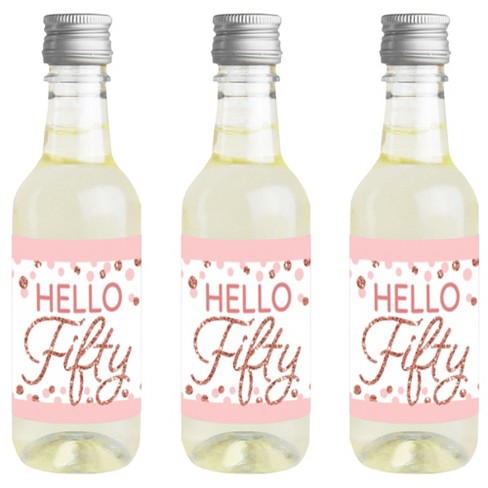 Bottle of Prosecco with Customizable Label – 50 YEARS BIRTHDAY Favor