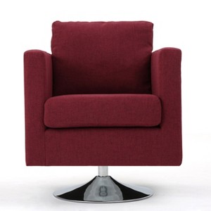 Holden Modern Swivel Chair Deep Red - Christopher Knight Home