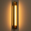 Rennnsan Pelwyn 23" W Hardwired Rotatable Liner Modern Industrial LED Dimmable Wall Sconce Vanity Light in Gold - 4 of 4