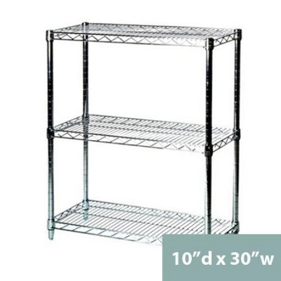 Shelving.com Chrome Wire Shelving with 3 Tier Shelves -