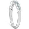 Pompeii3 1/2ct Diamond 9-Stone Womens Wedding Ring 14k White Gold - 2 of 4