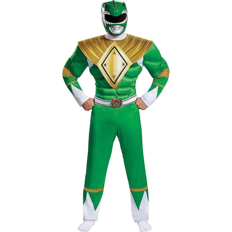 Mens Power Rangers Classic Green Ranger Muscle Costume - Large/X Large - Green, 2 of 3