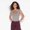 Women's Slim Fit Short Sleeve Square Neck T-Shirt - Wild Fable™ - 2 of 4