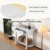 40'' Vintage Narrow Entryway Console Table with Storage Drawers & Shelf,Curved Accent Table for Small Spaces-Baofuwish - 3 of 4