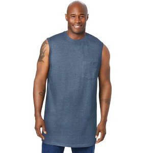 KingSize Shrink-Less Longer-Length Lightweight Muscle Pocket Tee - 1 of 4