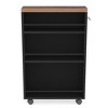 Resenkos Kitchen Island Cart, Serving Utility Carts,4-Tier Storage Cart, Slim Rolling Narrow Kitchen Cart for Small Place,Black - 2 of 2
