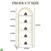 Arched 5-Tier Bookshelf, Tall Bookcase for Books, CDs, and Decor, Home Office or Bedroom/Living Room Display Shelf - 2 of 4