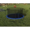 Okak 14 FT Pumpkin Trampoline with Basketball Hoop, Outdoor Trampoline with Enclosure Net and Ladder, Toddler Trampolines for Garden, Patio, Black - 2 of 4