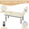 Kids Table and 6 Chairs Set,Height Adjustable Toddler Table,Graffiti Desktop, Children Study Table for 6 for Home Daycare Preschool for Ages 2-10 - 3 of 4