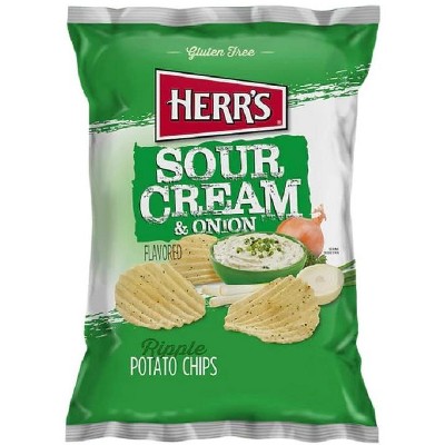 Herr's Sour Cream & Onion Potato Chips - 7.75 Oz Bag (Pack of 4)