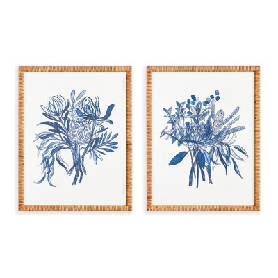 Plum & Post Banksia Bouquet Prints, Set Of 2