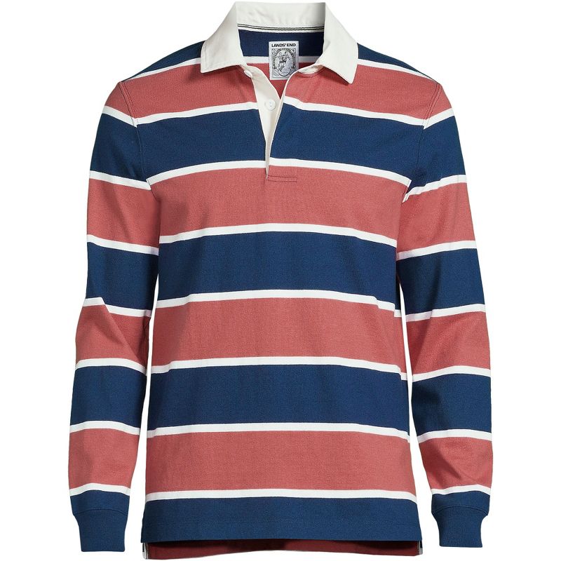 Lands' End Men's Long Sleeve Solid Rugby, 2 of 3