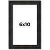 PosterPalooza | 6x10 Thin Barnwood Picture Frame, UV Acrylic, 2 Finishes - Grey and Black - 2 of 4
