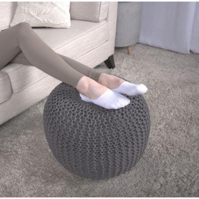NicBex Oval Pouf for Bedroom,Ottoman for Living Room,Bedroom,Entryway