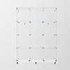 YOOCOZZ Tempered Glass Cabinet: Display/Wine/Storage/File, Bluetooth LED, Glass Top, Door Lock, Wheels - 2 of 4