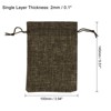 Unique Bargains Cotton Linen Bank Coin Change Bag with Drawstring 6 Pcs - 2 of 4