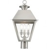 Livex Lighting Wentworth 3 - Light Post Light in  Brushed Nickel - image 2 of 4